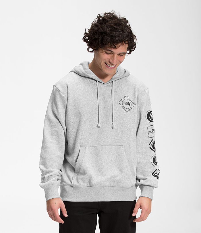 The North Face Hoodie Himalayan Bottle Source Pullover Light Grey - Mens - Thailand ZAKVT-6210